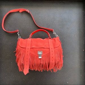 Proenza Schouler, ps1, fringe, coral, suede.